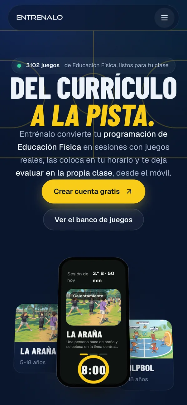 Entrénalo en un móvil.